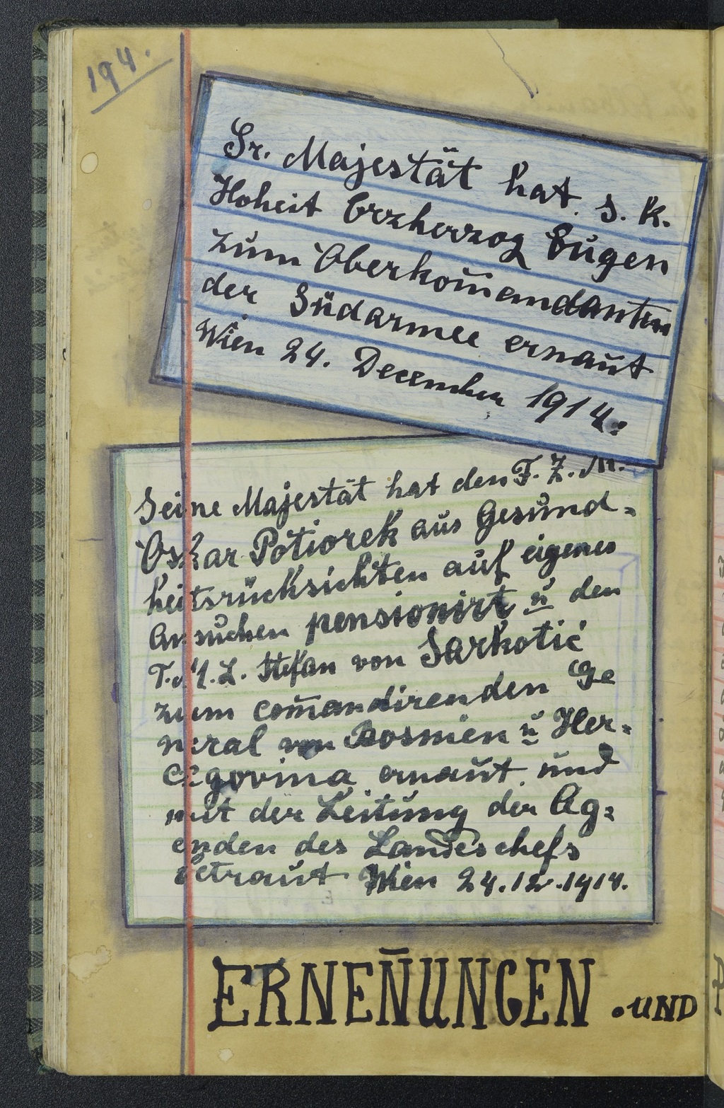 Izvadak iz dnevnika Stjepana IV. Erdődyja (HR-HDA-712. Obitelj Erdődy)